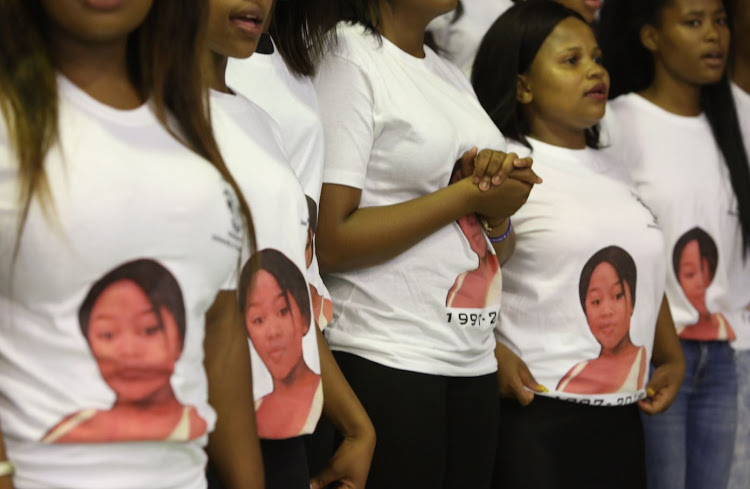 A memorial held at MUT for slain student Zolile Khumalo, May 10, 2018.