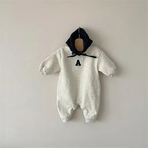 Title 6, New Childrens Hooded Bodysuit Embroidered Romp...