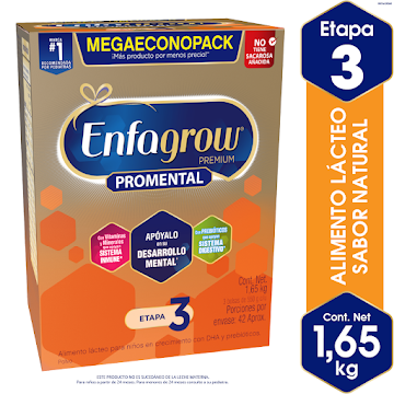 Alimento Lácteo Enfagrow Promental Natural Etapa 3 Lata x 1650 gr  