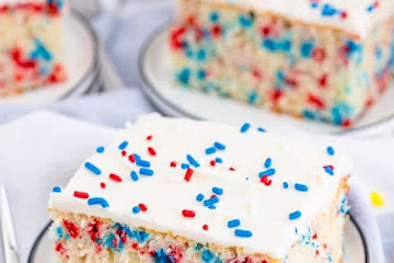 Homemade Patriotic Funfetti Cake
