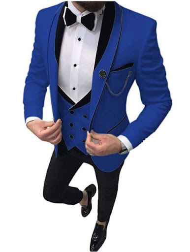 Title 2, Mens Three-piece Suit for Groomsmen, Wedding o...