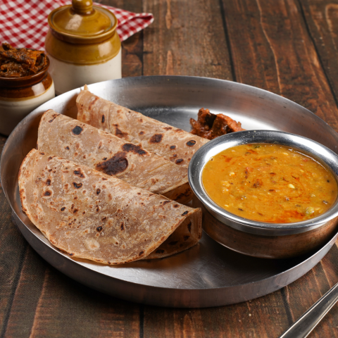 Dal Panchmel With Paratha