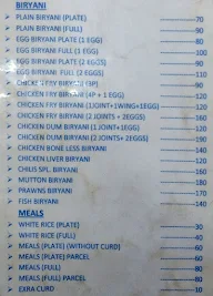 Chillis Biryani Point menu 1