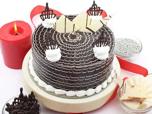 Eggless Zebra Torte Cake