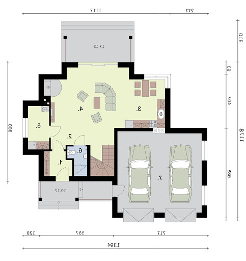 Brunei Szkielet Drewniany - Rzut parteru