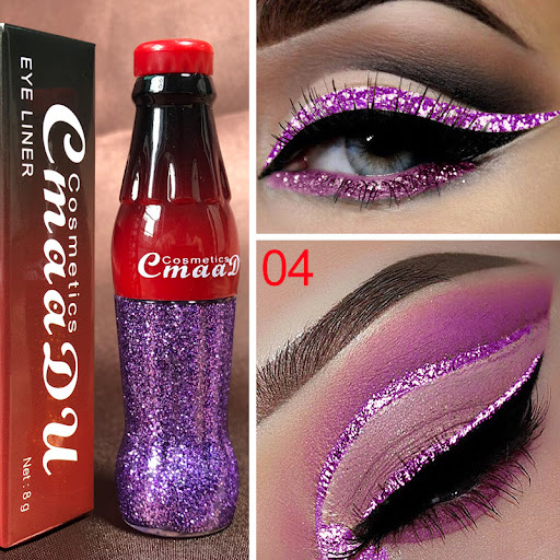 Title 10, CmaaDu Color Glitter Liquid Eyeliner for Sparkl...