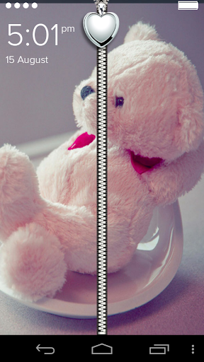 Teddy Zipper Lock Screen