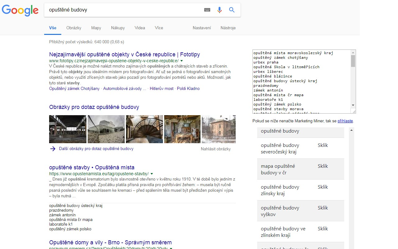 Návrhy klíčových slov v Googlu pro SEO a Copy Preview image 1