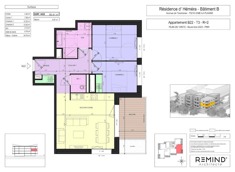 Vente appartement 3 pièces 66 m² à La Plagne (73210), 353 500 €