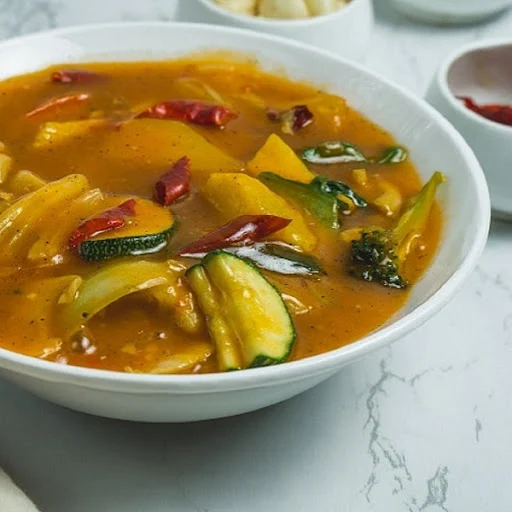 Exotic Vegetables In Chilli Basil Sauce