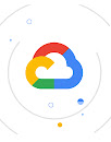 Google Cloud logo with circles surrounding it