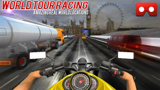 VR Bike real world racing - VR Highway moto racing (MOD, Unlimited