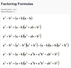 Basic math formulas