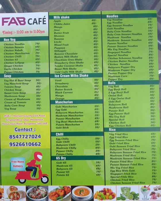 Fabcafe By Fabindia menu 