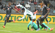 Lehlohonolo Majaro of Amazulu on the attack during the DStv Premiership match against Orlando Pirates at Orlando Stadium on October 14.