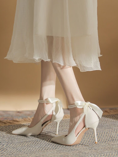 Title 3, Elegante Brautjungfer Stilettos mit Schleife un...