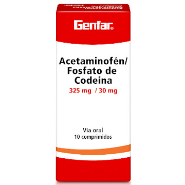 Acetaminofén + Fosfato de Codeina Genfar 325/30mg Caja x 10 Comprimidos  