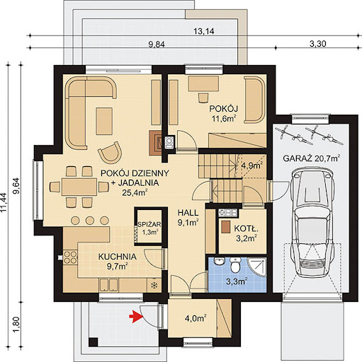 APS 126 NEW - Rzut parteru