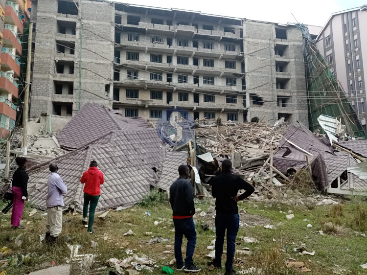 Collapsed building in Seasons area, Kasarani on Tuesday, November 15, 2022.