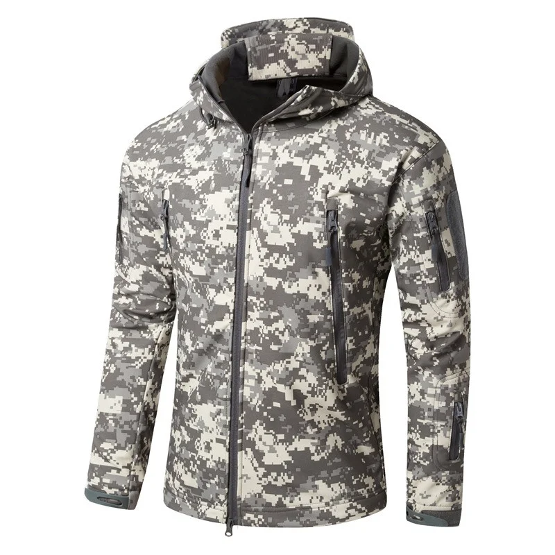 Grote Soft Shell Fleece Outdoor Jas Warme Camouflage Winter Jas Winddicht en Ademend Ideaal voor koude dagen