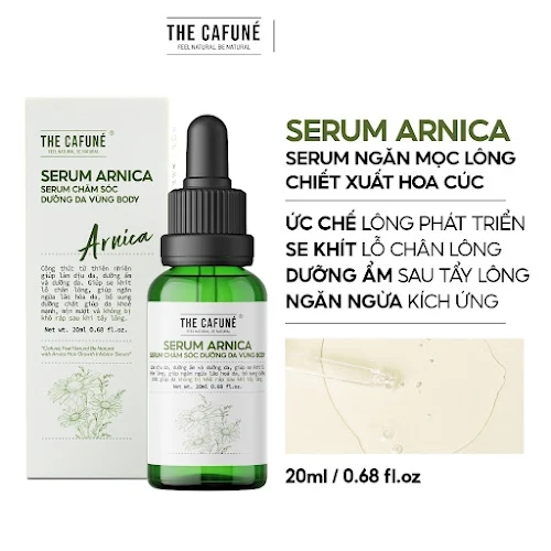 Serum Ức Chế Mọc Lông The Cafuné mùi thơm hơn mỡ trăn chiết xuất hoa cúc Arnica hỗ trợ triệt lông triệt để an toàn 20ml