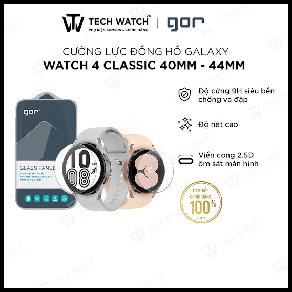 Cường Lực Chính Hãng Gor Cho Đồng Hồ Samsung Galaxy Watch 5/ Watch 4 - Techwachvn