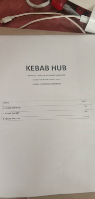 Kebab Hub menu 1