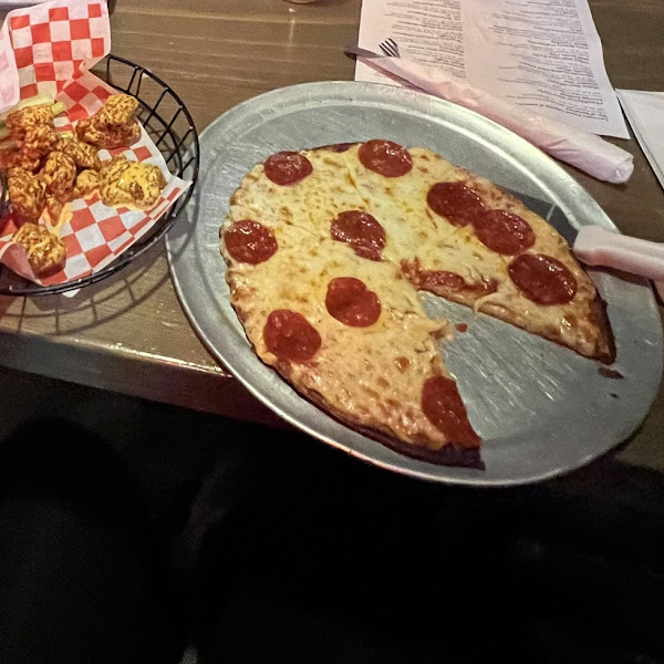 Gluten Free Chickie Nuggies with gf pepperoni pizza