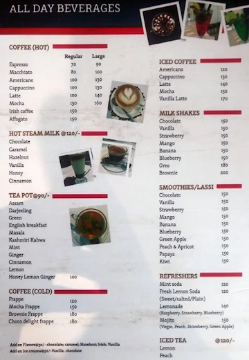 The Indian Grill Restaurant menu 