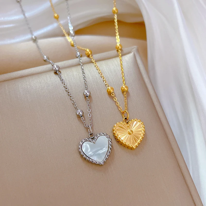 Hartvormige Liefdeketting voor Valentijnsdag, Temperamentvolle Persoonlijkheid, Minimalistisch, Echte Goud, Vrouwen