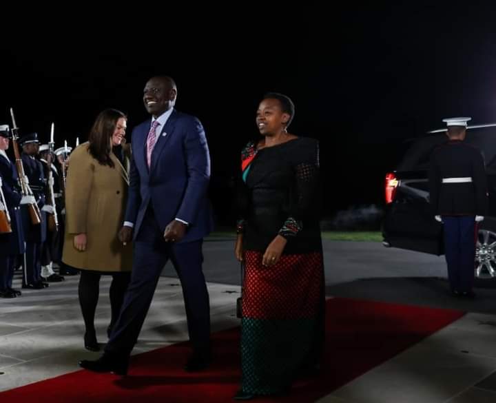 President William Ruto with the First Lady Mama Rachel in Washington DC in US on Thursday, December 14,2023.