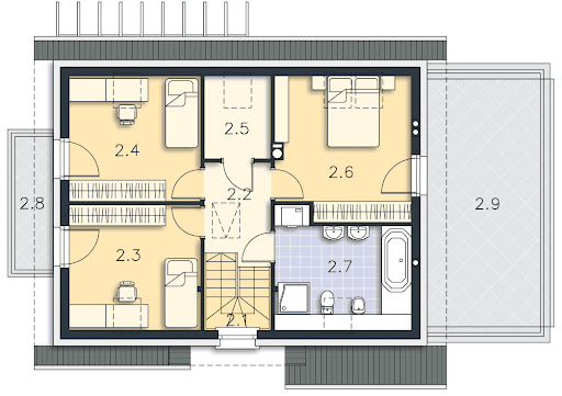 Tacoma II DCP240a - Rzut poddasza