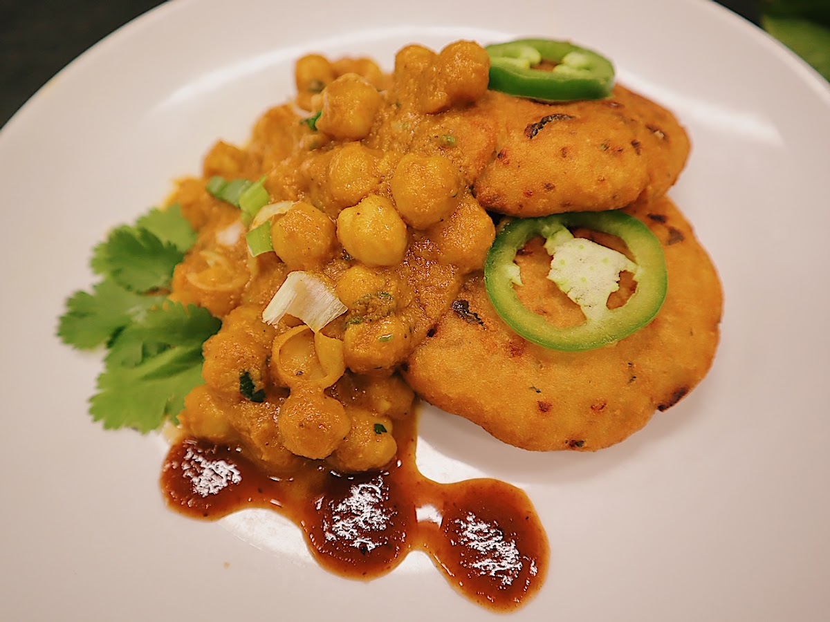 Aloo Tikki with Chana