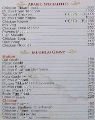 Shalimar menu 1