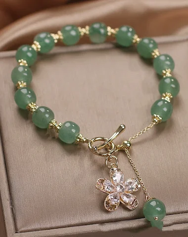 Bracelet à Pendentif Fleurs Cristal - 3