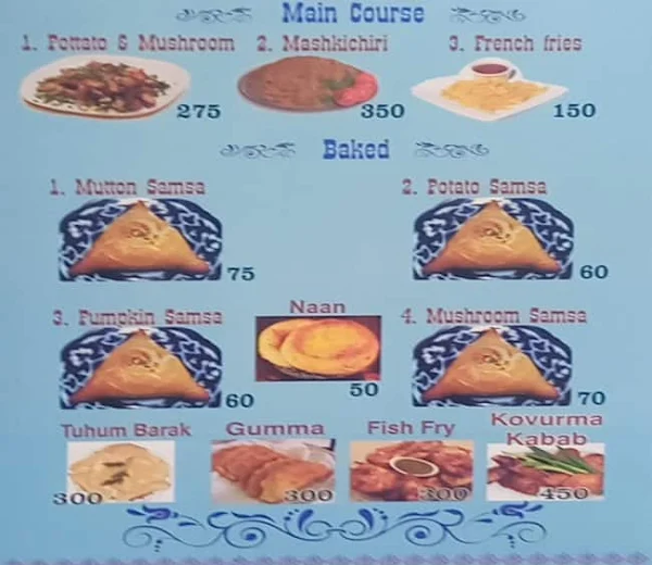 Arabian Shisha Restaurant menu 