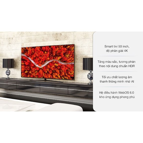 Smart Tivi Lg 4K 50 Inch 50Up7800Ptb - Xưởng Tivi Tphcm