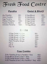 Fresh Food Centre menu 1