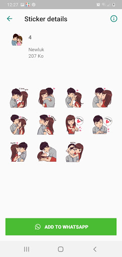 Romantic Couple Stickers