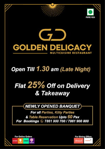 Golden Delicacy menu 