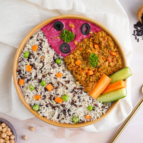 Beetroot Hummus Buddha Bowl Non-Veg