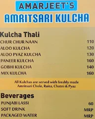 Amarjeet's Amritsari Kulcha menu 2