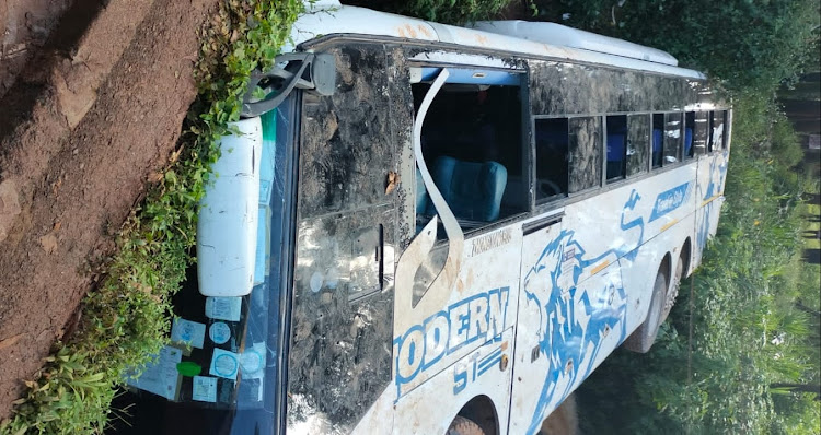 Modern Coast bus when it plunged into a river in Kisii on December 28.