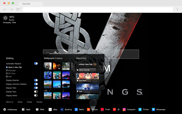 Vikings Popular HD TV Drama New Tabs Theme