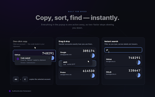 Authenticator Extension screenshot 4