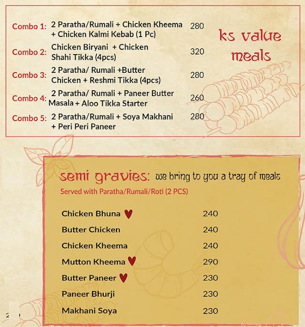 Khan Saheb Grills and Rolls menu 