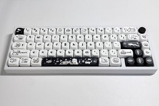 Title 8, Kittens Fantasy Key Cap, Black and White Cat, ...