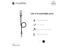 Cáp USB-A to Lightning mophie 9cm Black - 409903218