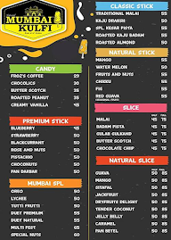 Mumbai Kulfi menu 1