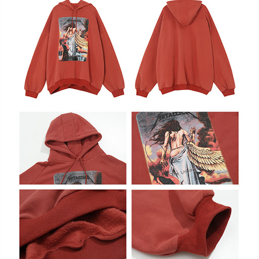 Title 4, Mens Hooded Hoodie, Loose Plush Jet Offset Pri...